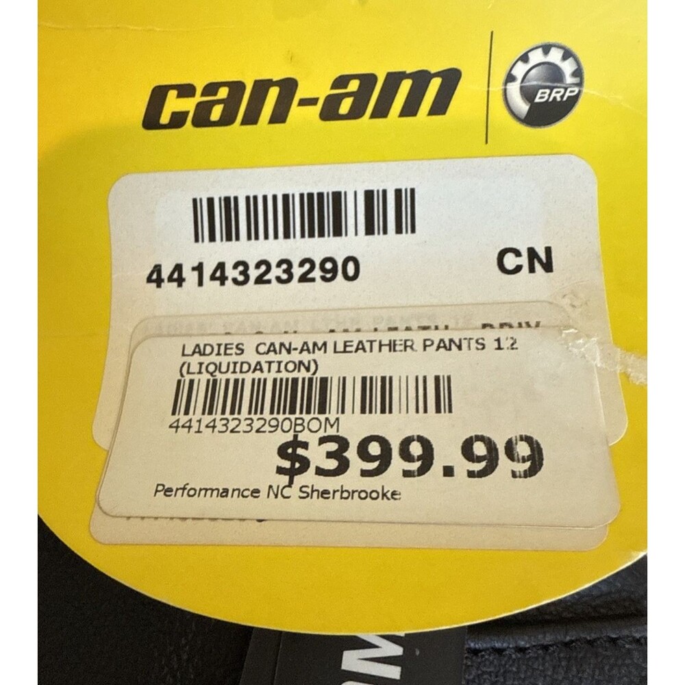 Can Am Leather Ladies Pants Sz 12 $399 NWT Brand New MC Riding Leather Pants